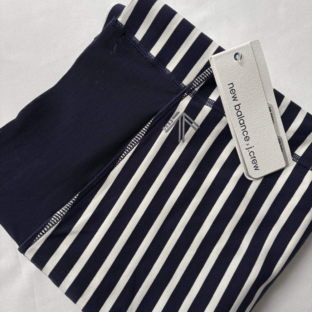NWT New Balance x J.Crew Striped Mesh Leggings XL